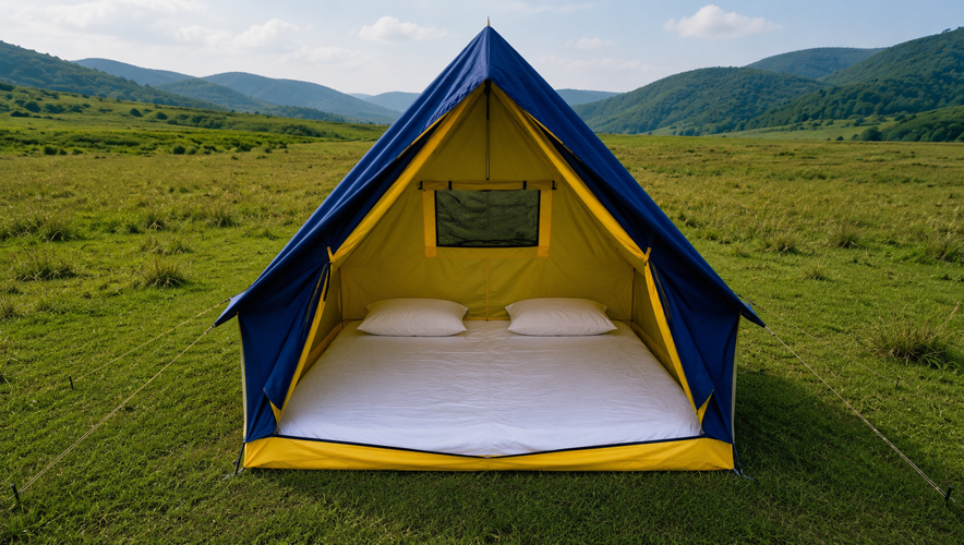 Alpine tent twin sharing at campsite